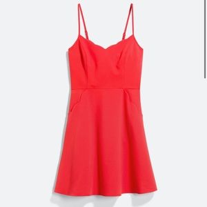 Coral red Market&Spruce snap back dress
